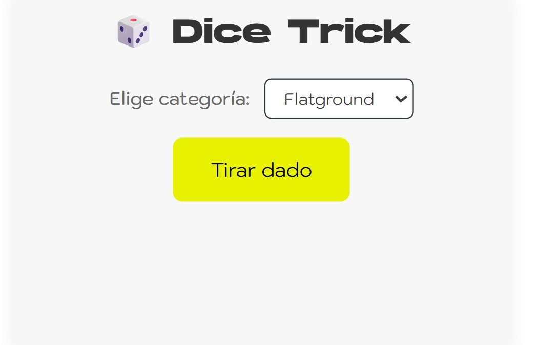 🎲 DICE TRICK: EL GENERADOR DE TRUCOS PARA FINGERBOARD QUE NECESITABAS