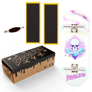 Fingerboard Berlion profesional con tabla, ruedas y herramientas incluidas. Set completo ideal para principiantes y expertos.
